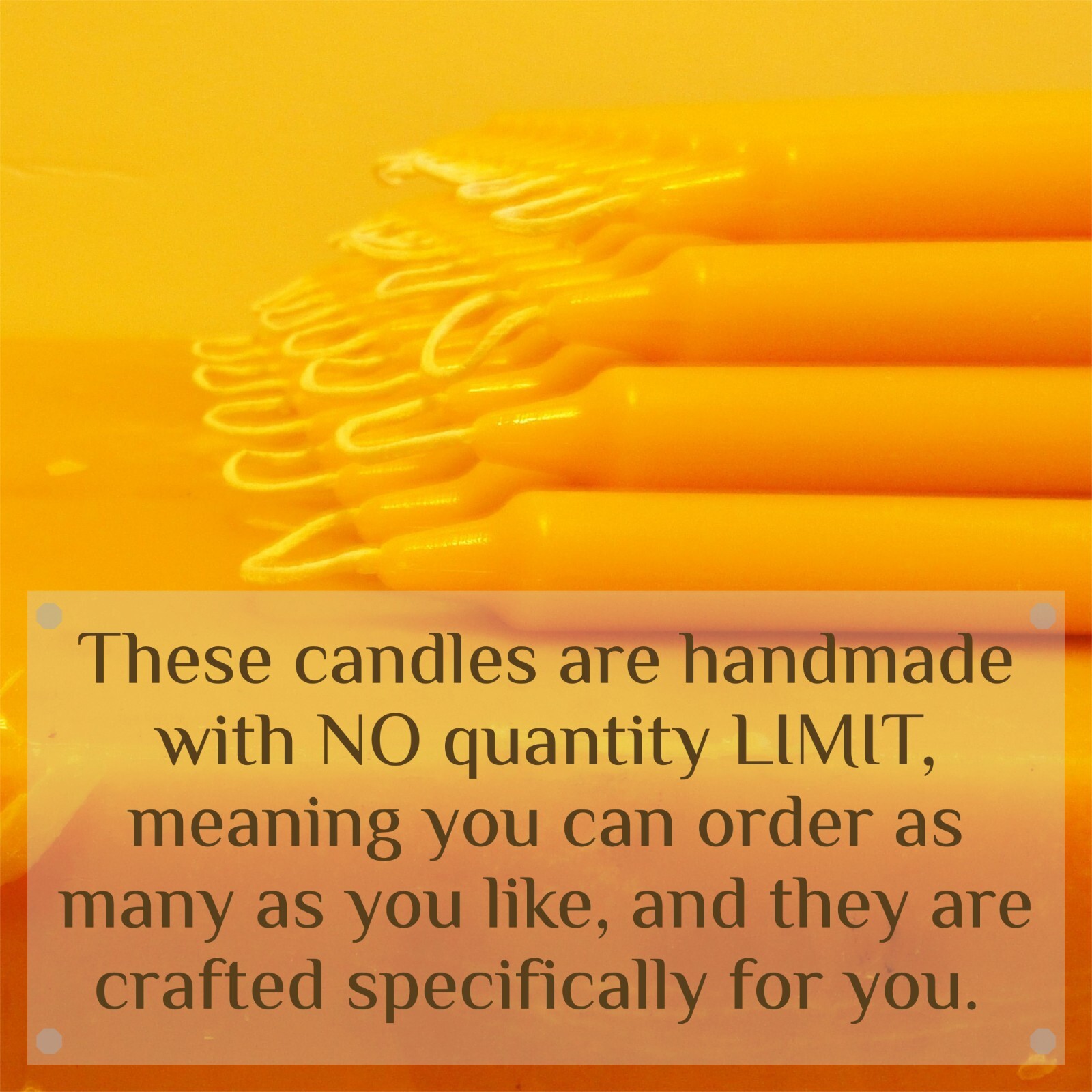 100% Beeswax Taper Candles Organic – 7.5 inches Tall, 3/4 inch Thick