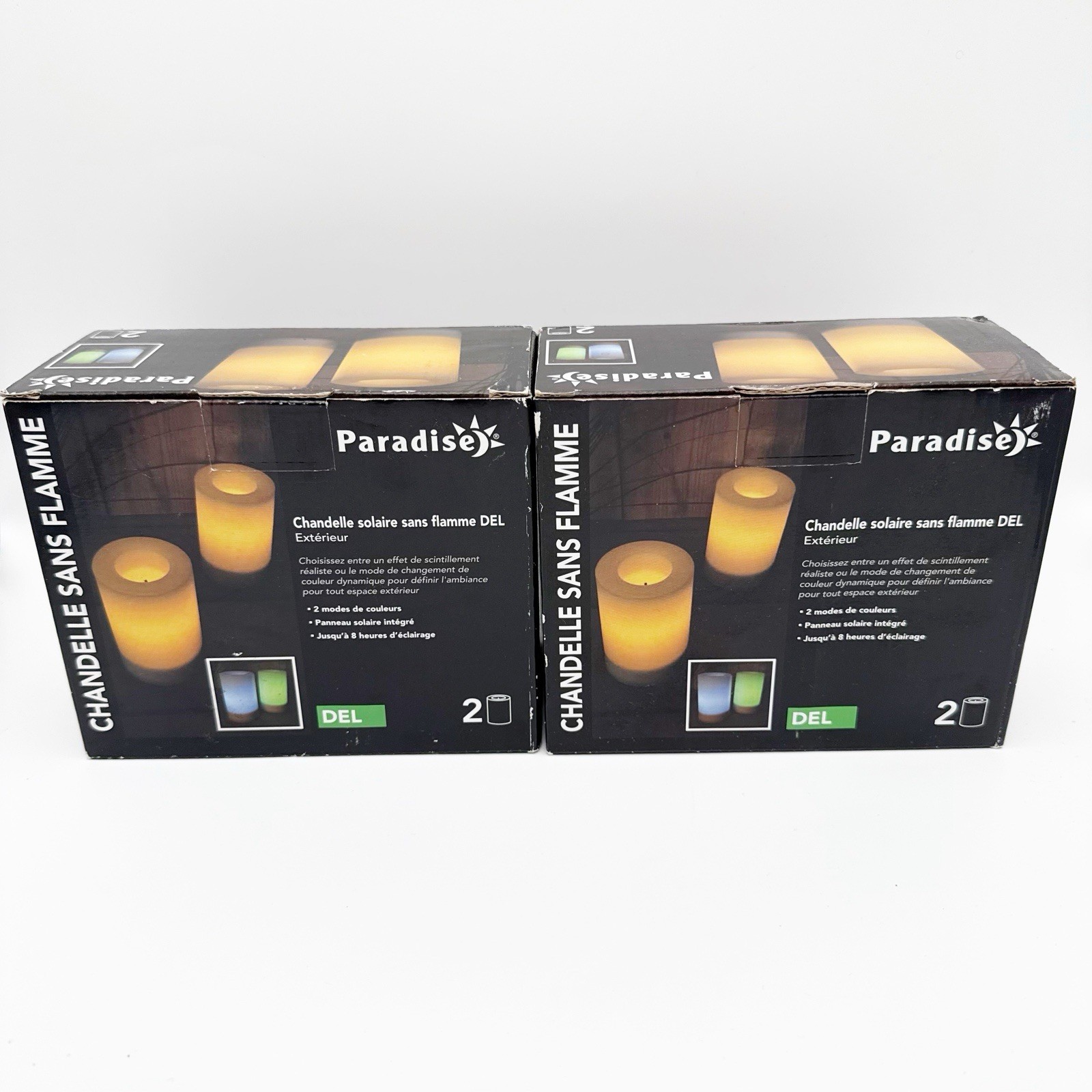 X2 Color Changing LED Candles Solar Outdoor Flameless 5”h