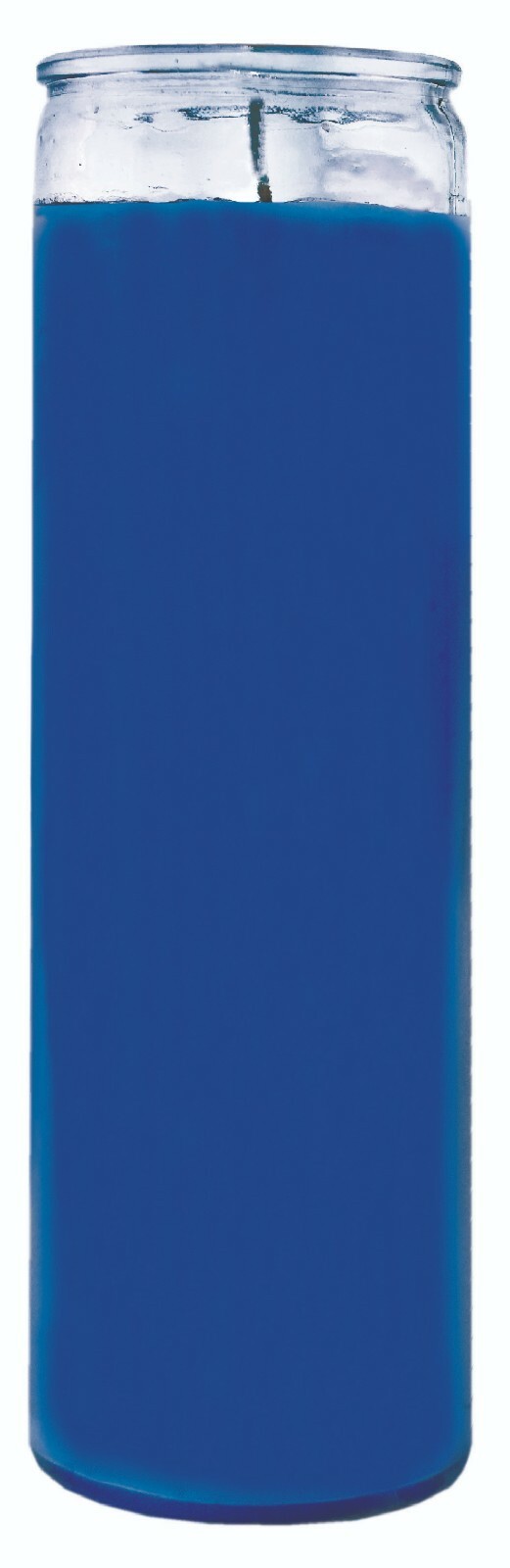 CANDLE GLASS JAR PLAIN BLUE VELA LISA AZUL BURNS 120 HOURS