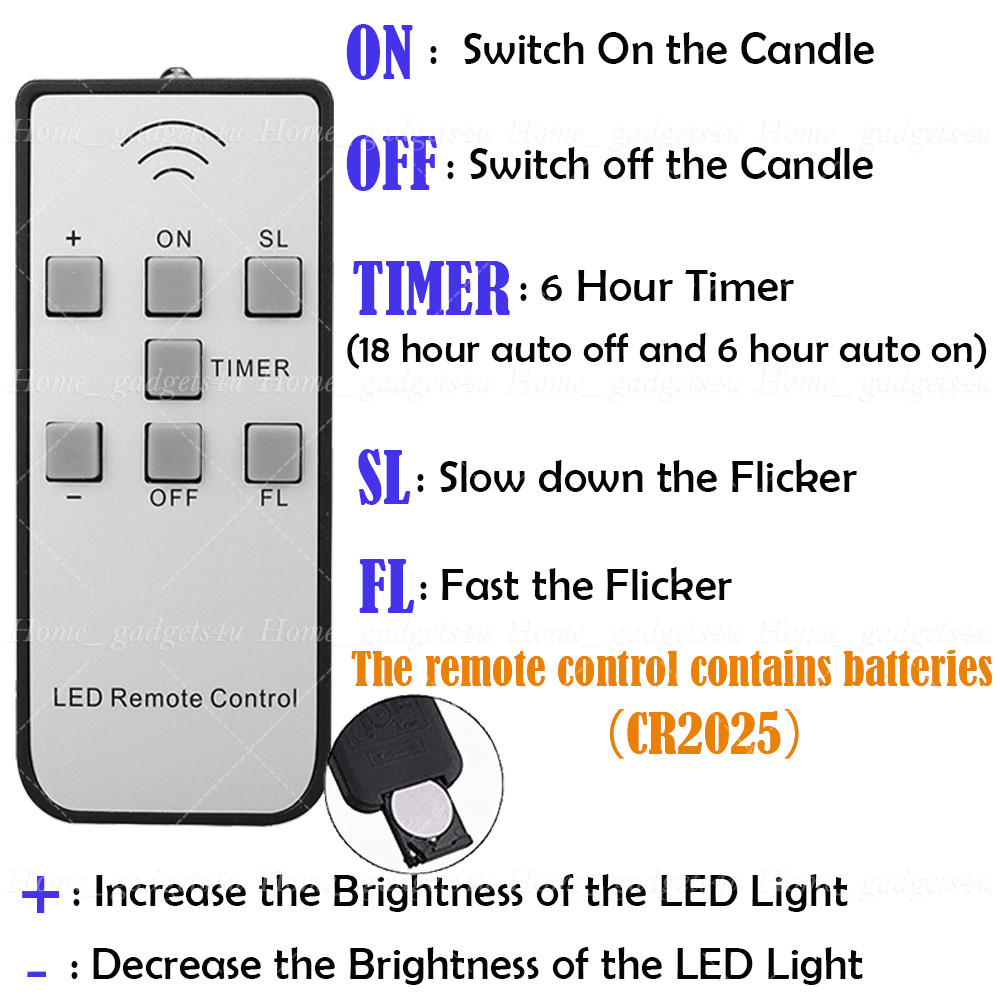6PCS Rechargeable Flameless Flickering LED Candles Tea Lights with Timer Remote