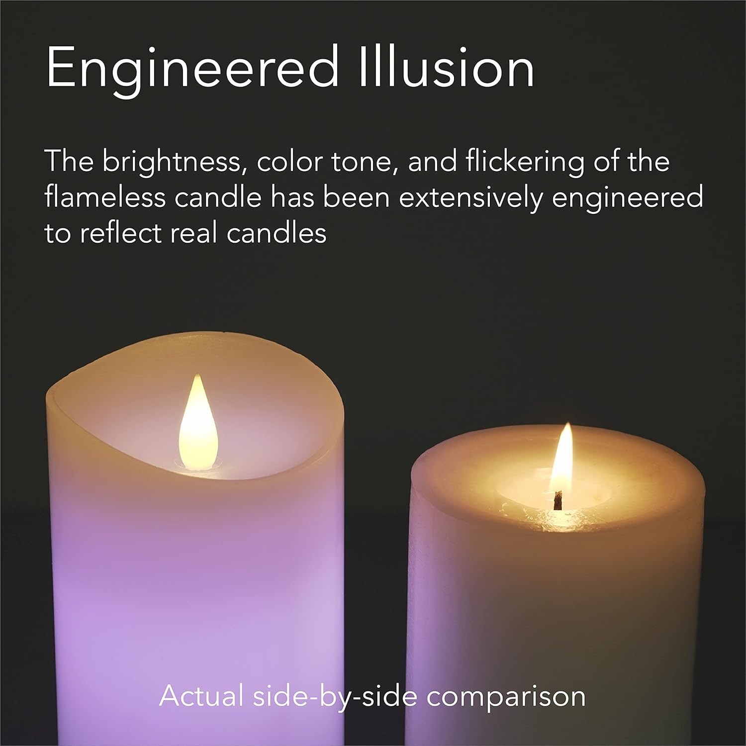 3×7 Real Wax Flameless Pillar Candle – Dimmable, Remote Control, Indoor Use Only