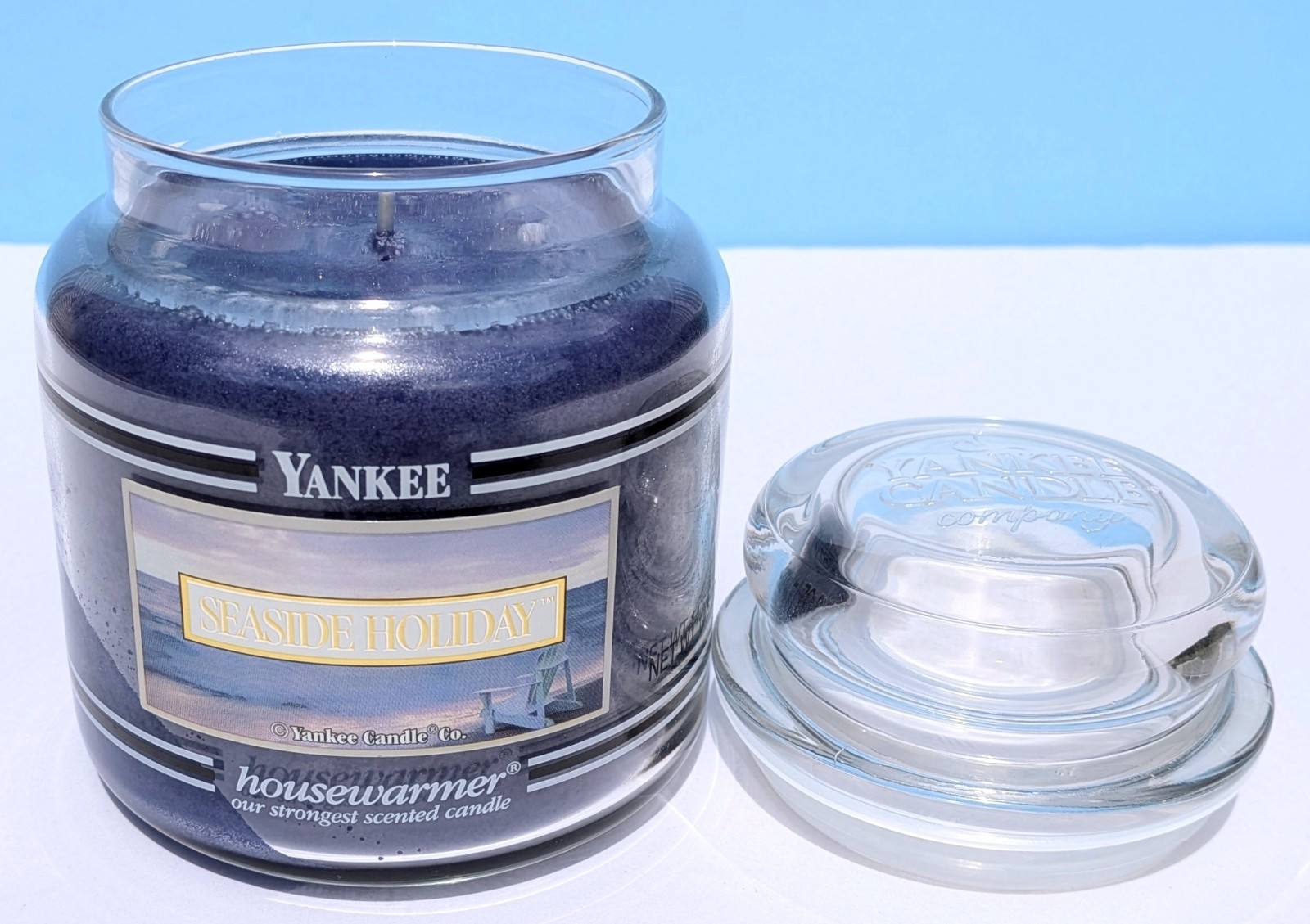 Yankee Candle Seaside Holiday 14.5 oz Housewarmer Black Band Vintage Unburned