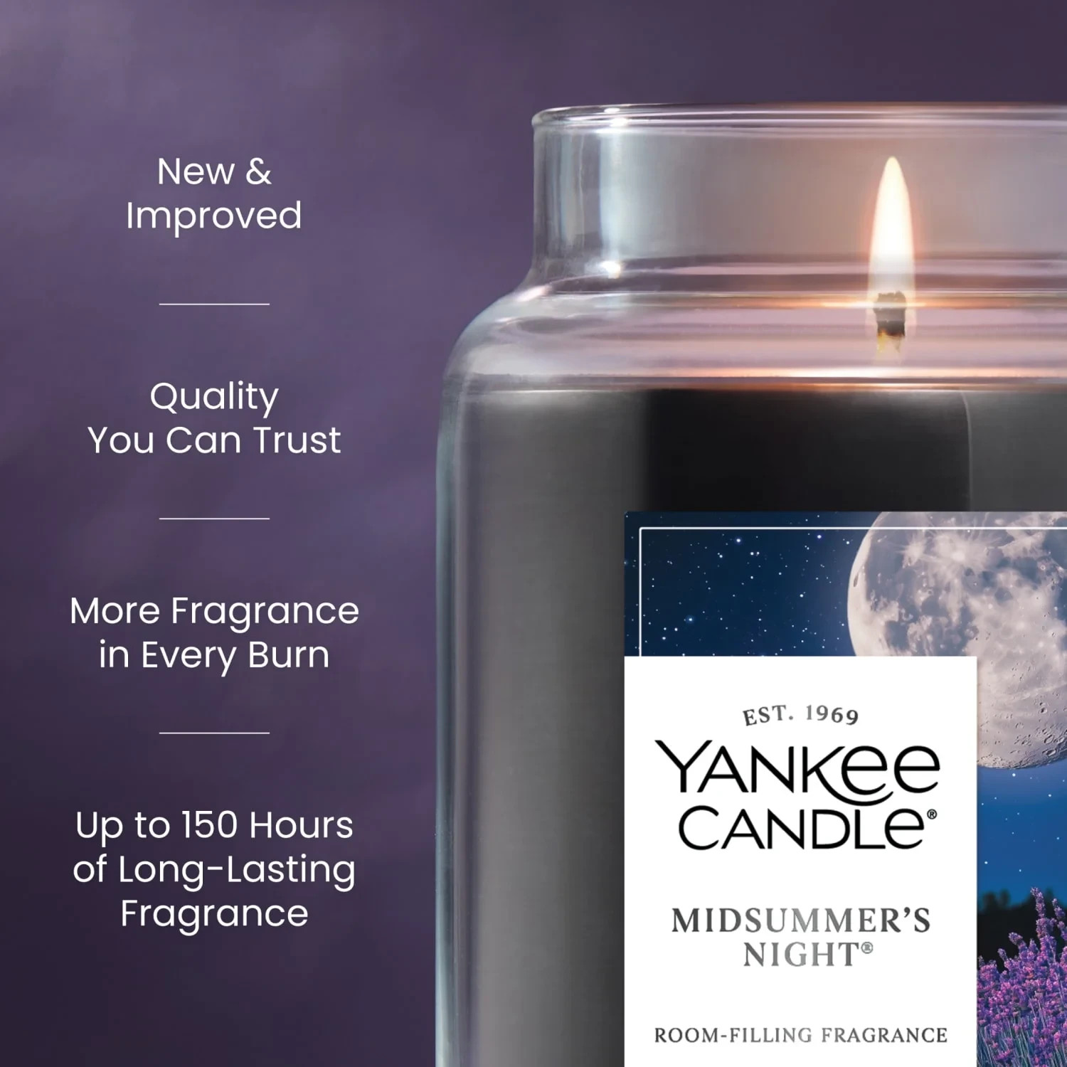 Yankee Candle Midsummer’s Night Original Large Jar Scented Candles, 22 oz