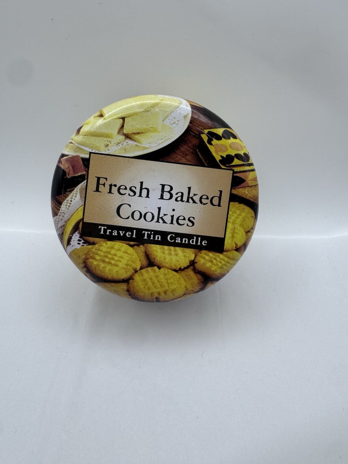 Fresh Baked Cookies Scented Travel Tin Candle 3.53 oz New India