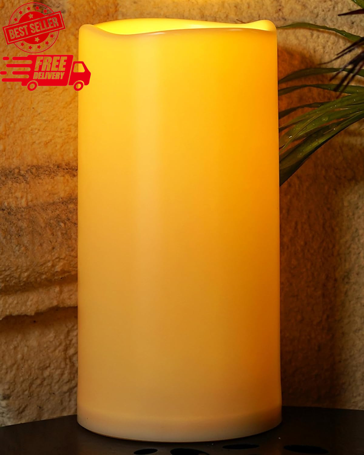 Homemory 6 x 12 Extra Large Outdoor Waterproof Candle with Auto 6-Hour Timer,…