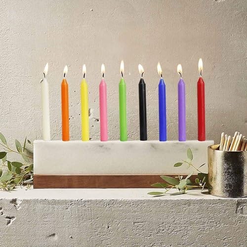 100 Unscented Mini Taper Candles 4 in Assorted Colors Paraffin Wax