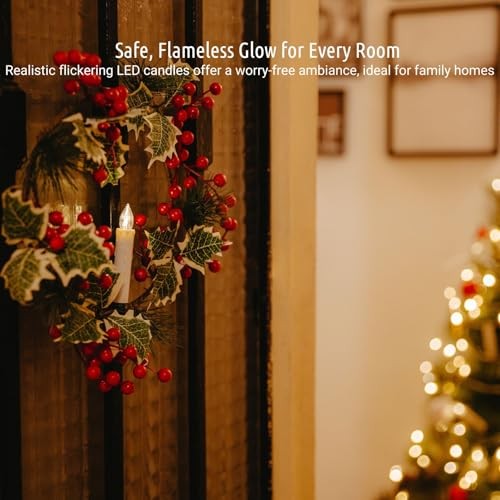 40 PCS LED Candle Lights Set with Remote 40 Pack | Warm White | Cordless
