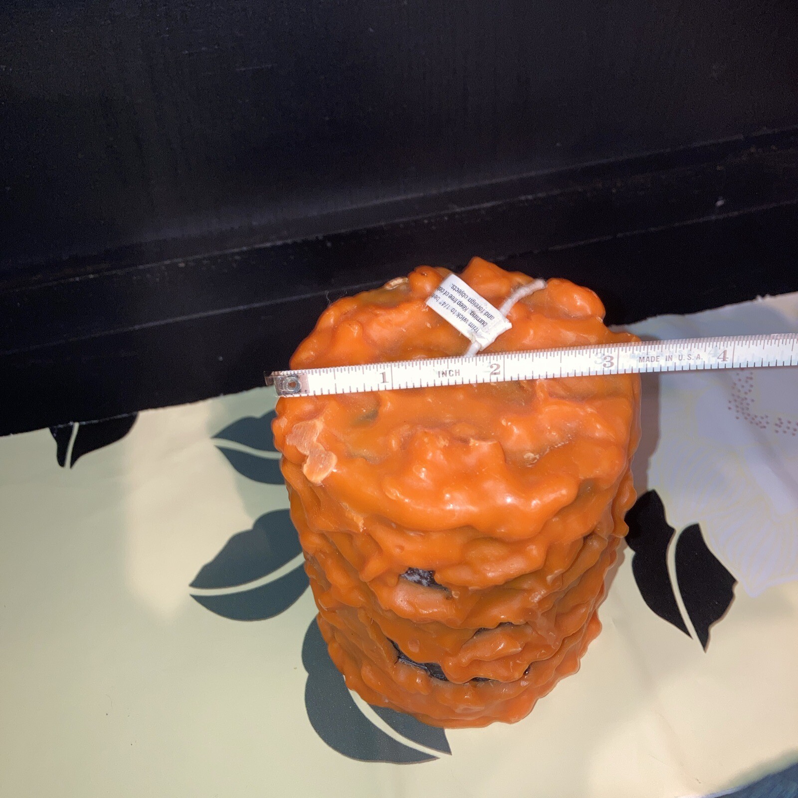 Large Pumpkin Candle Fall Autumn Halloween Orange Never Burned