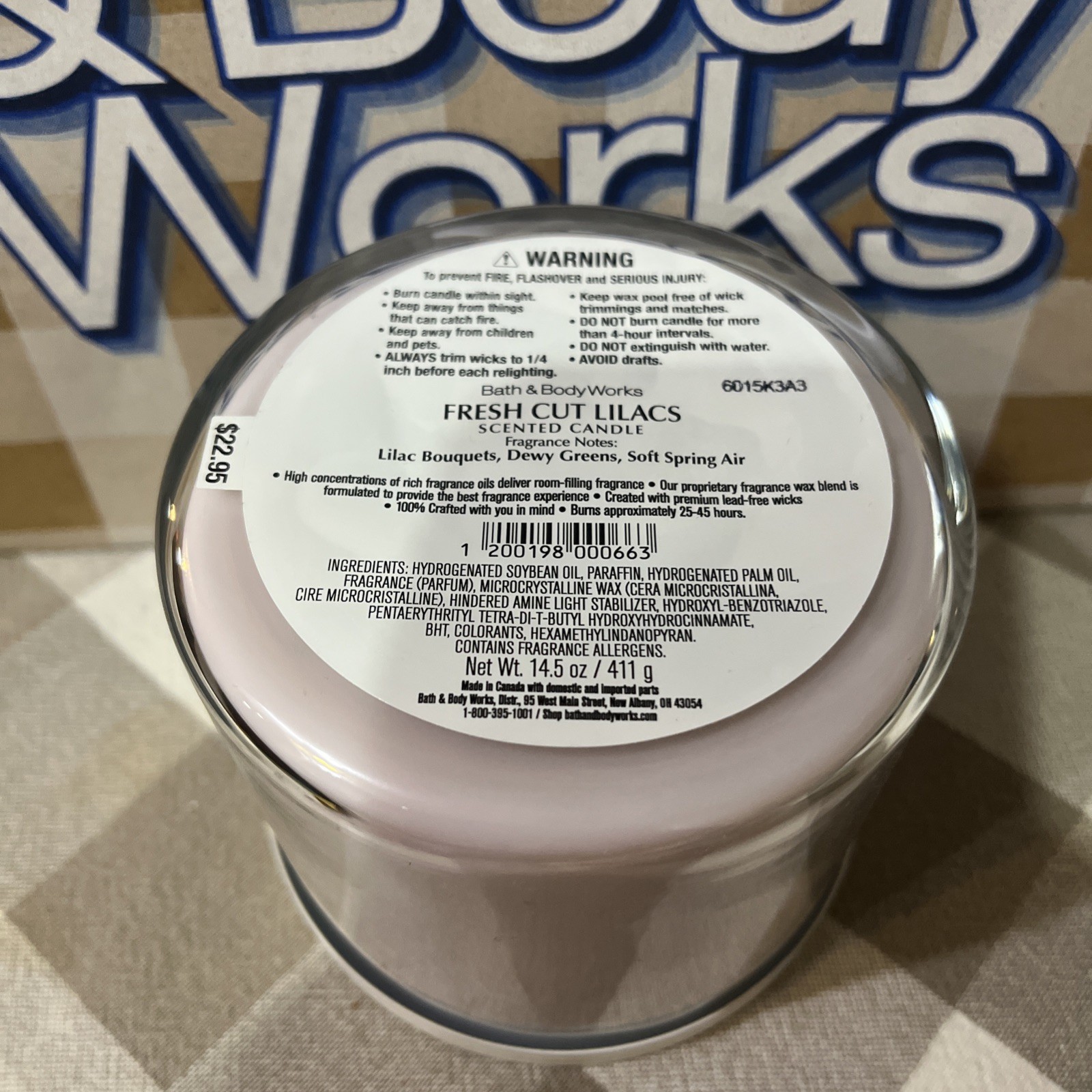 Bath & Body Works FRESH CUT LILACS 🪻 3 Wick SCENTED Candle 25-45 Hrs DELICIOUS