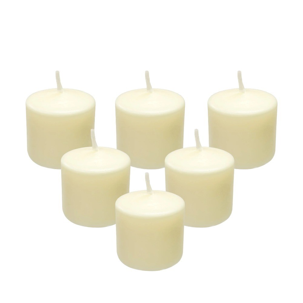 Unscented Votive Candles, White, 16 Count