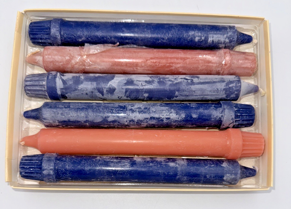 Vintage Columbia Candles 6-8 Classics Taper Dinner Candles Made In USA Box Set