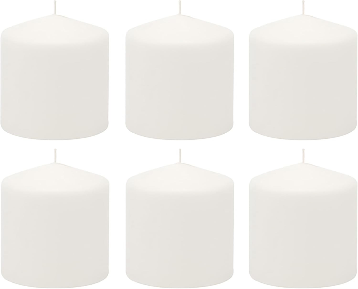 Unscented White Tall Pillar Candles 18 Hour Burning Candle Pillars Perfect for