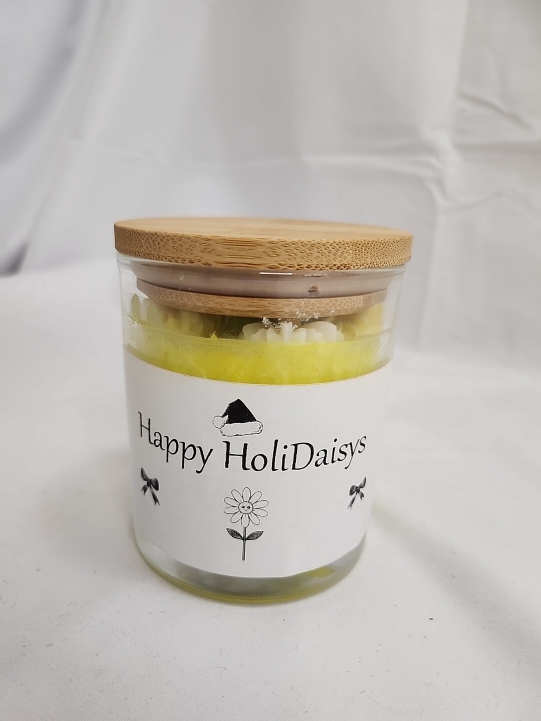 LQQK Daisy Candle Art Homemade Spring Flower Scent 9 oz Candle Happy HoliDaisys