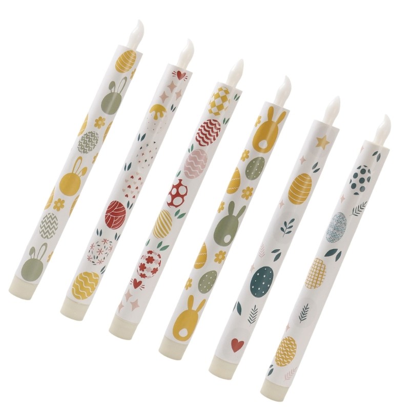 6PCS Flameless Remote for Safe Bathroom Bedroom Lighting