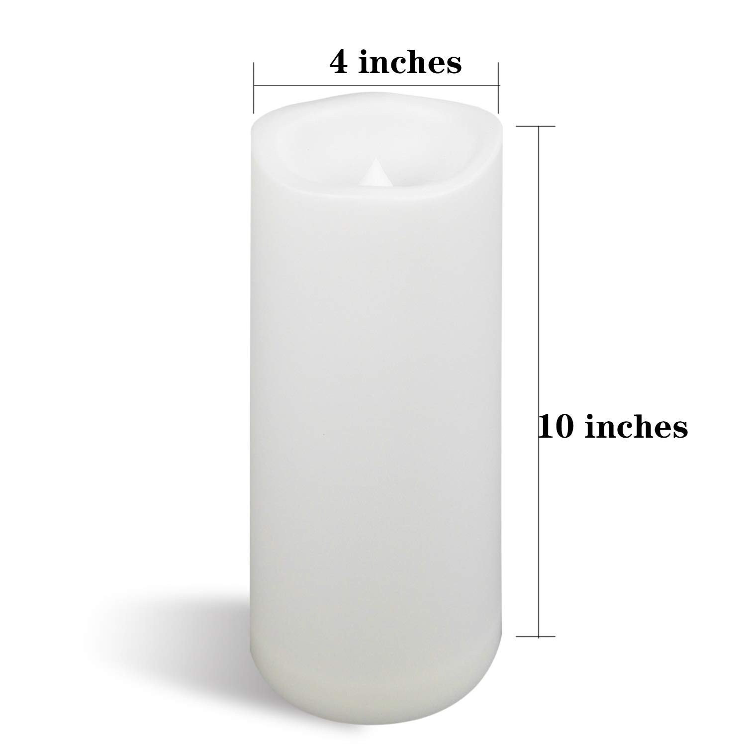 CANDLE CHOICE Waterproof 4 inches in diameter, 10 height, White