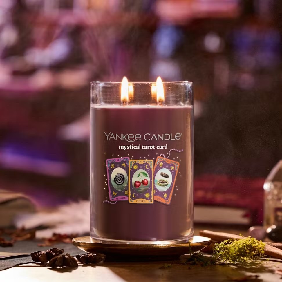 Yankee Candle Mystical Tarot Card Large Scented Tumbler Candle 20 oz Fruity