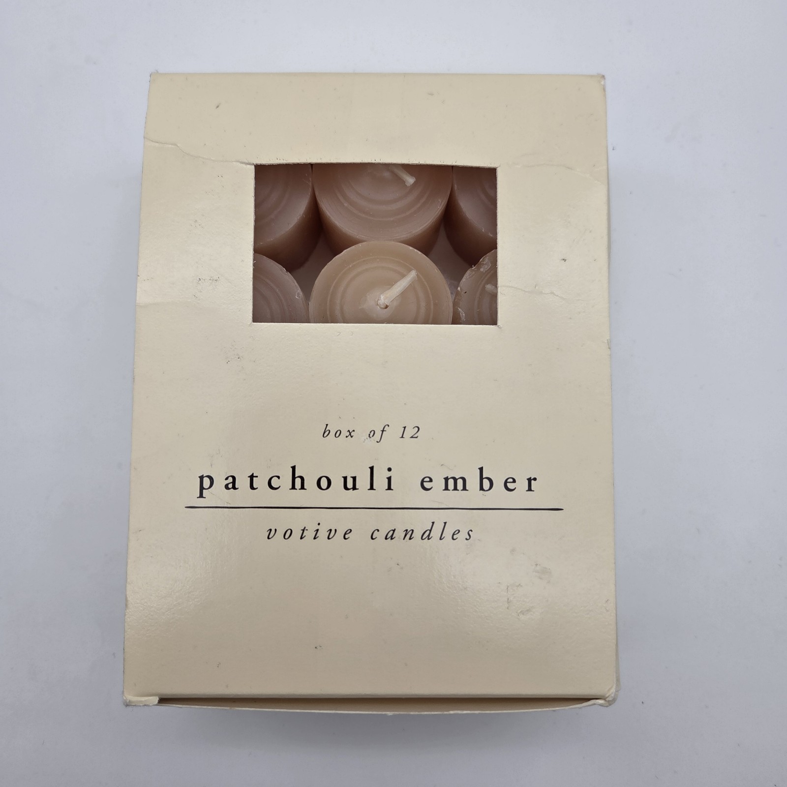 Pier 1 Imports PATCHOULI EMBER Scented Votive Candles Box of 11 Discontinued