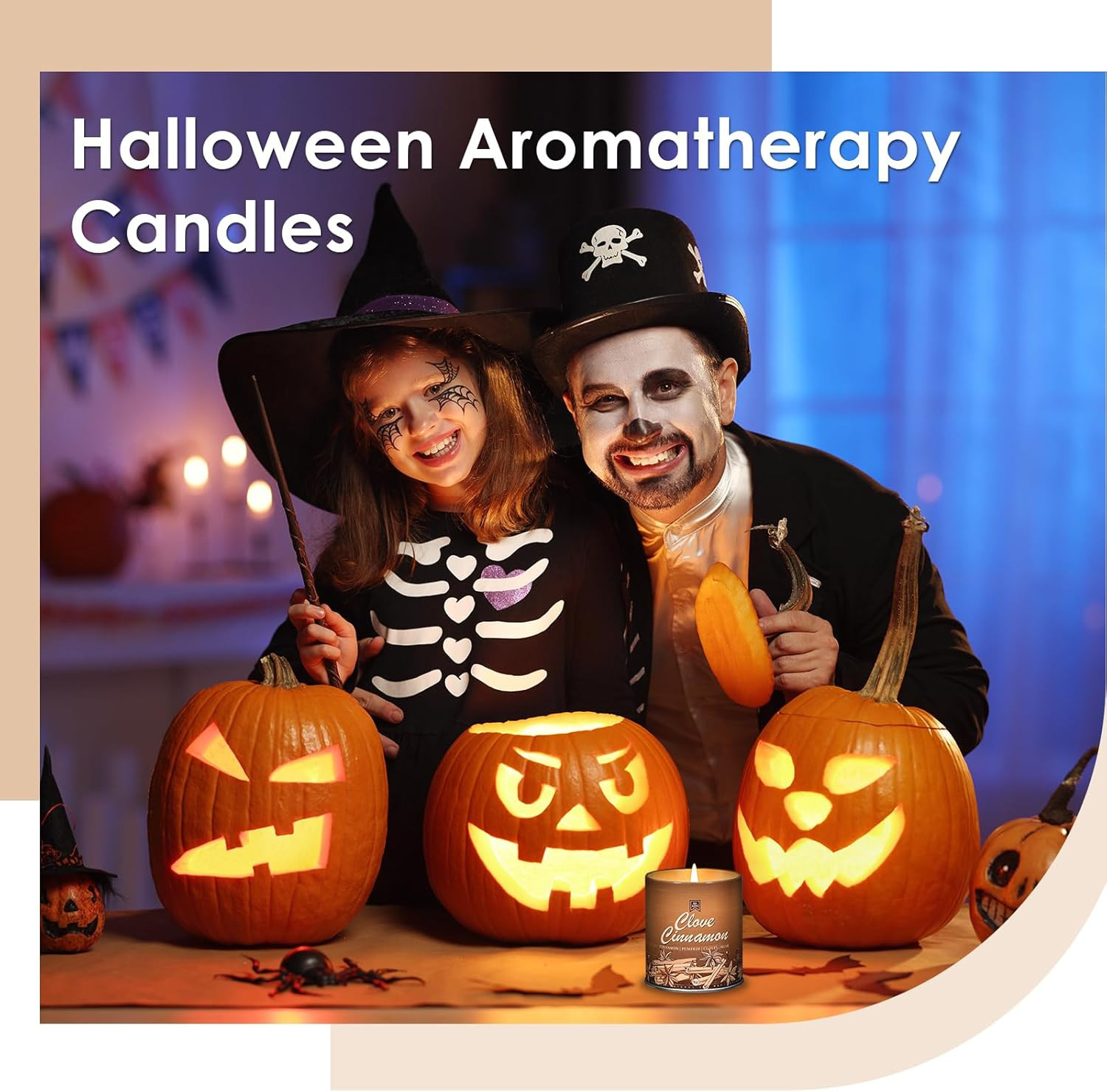 36Oz Fall Winter Scented Candle Set, 4Pack Aromatherapy Soy Wax Candles House Wa
