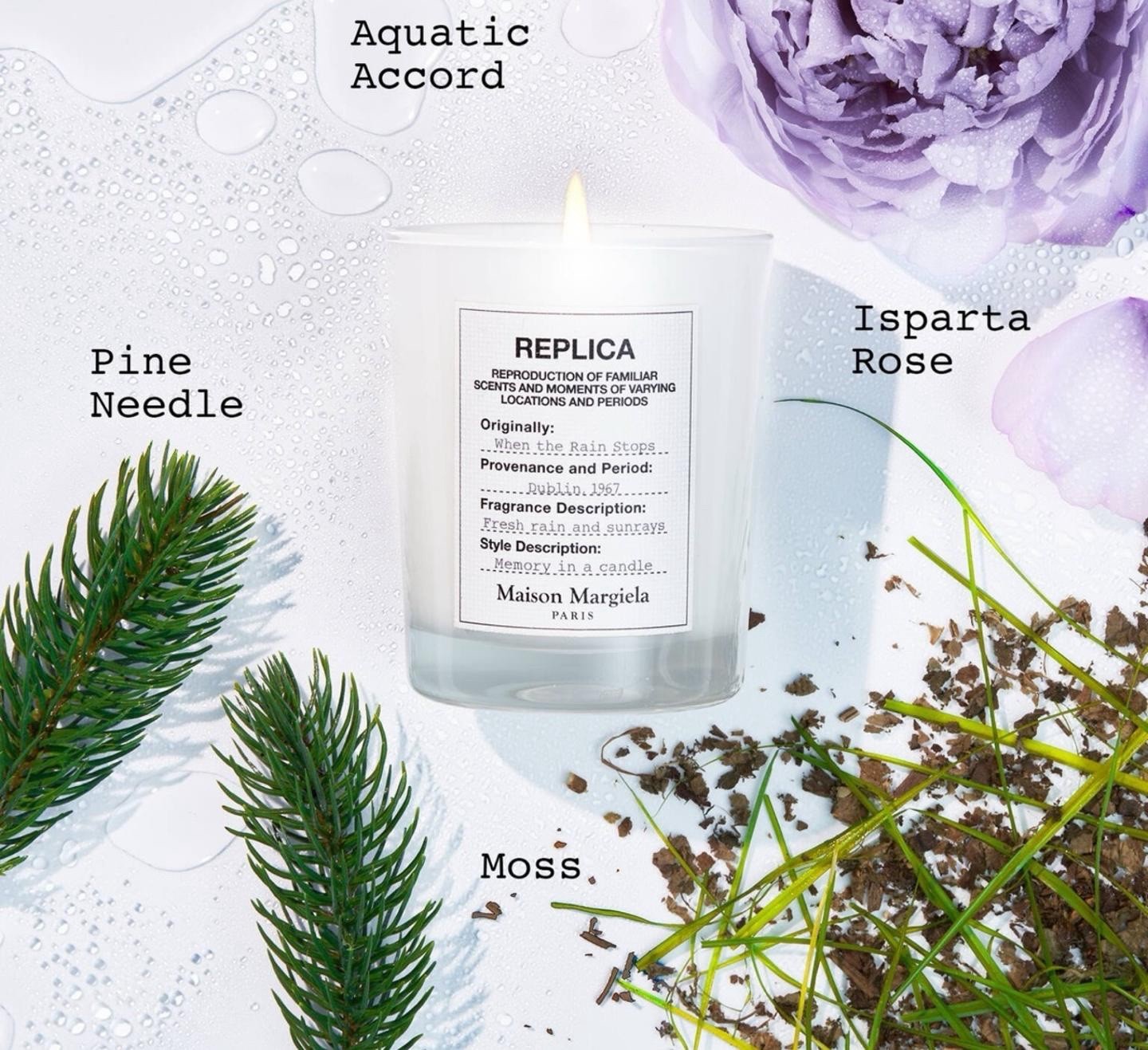 Maison Margiela Replica When The Rain Stops Scented Candle 5.8 oz (165g) Sealed