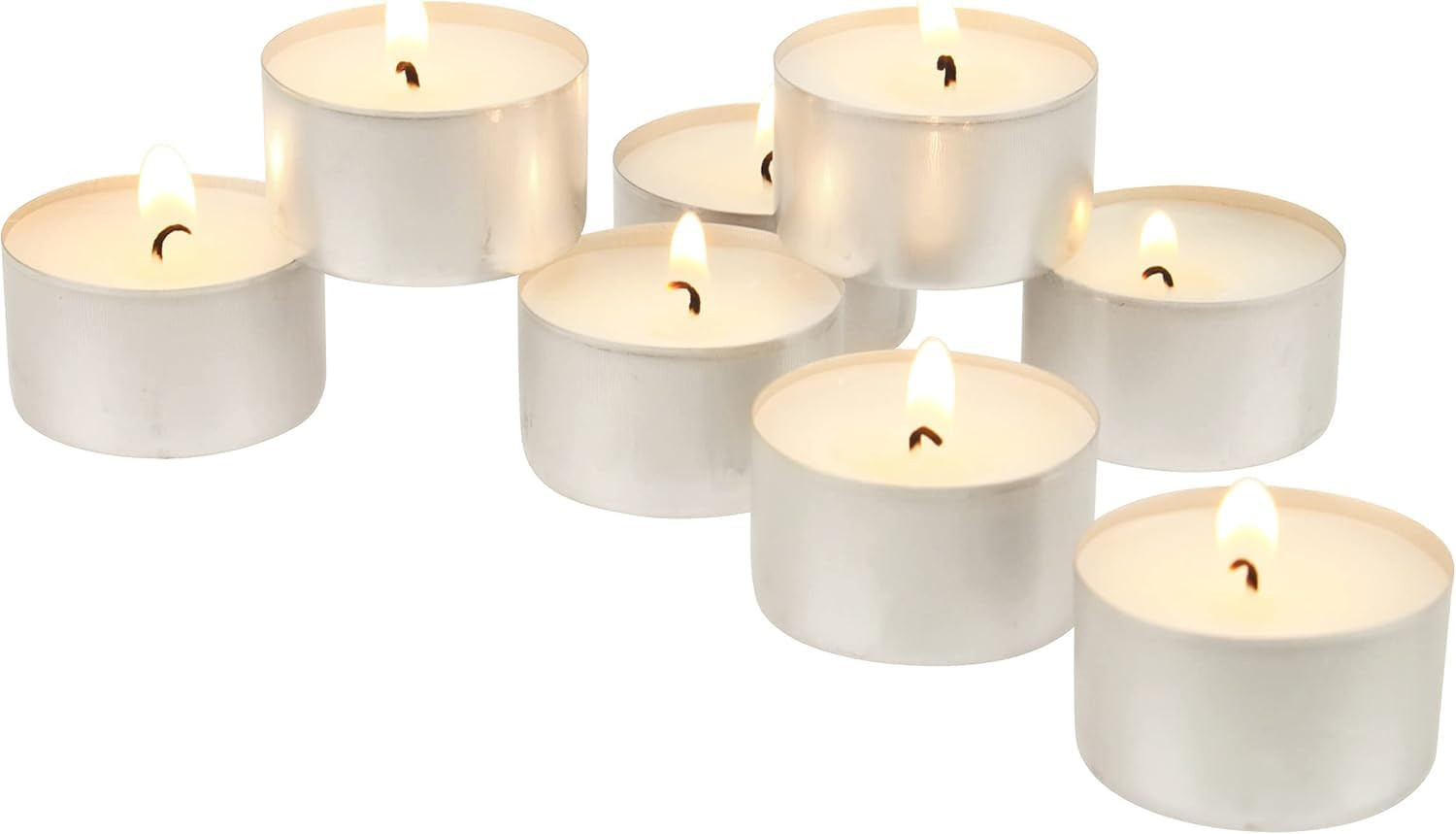 300 Pack Unscented 8 Hour Extended Burn Time Tea Light Candles