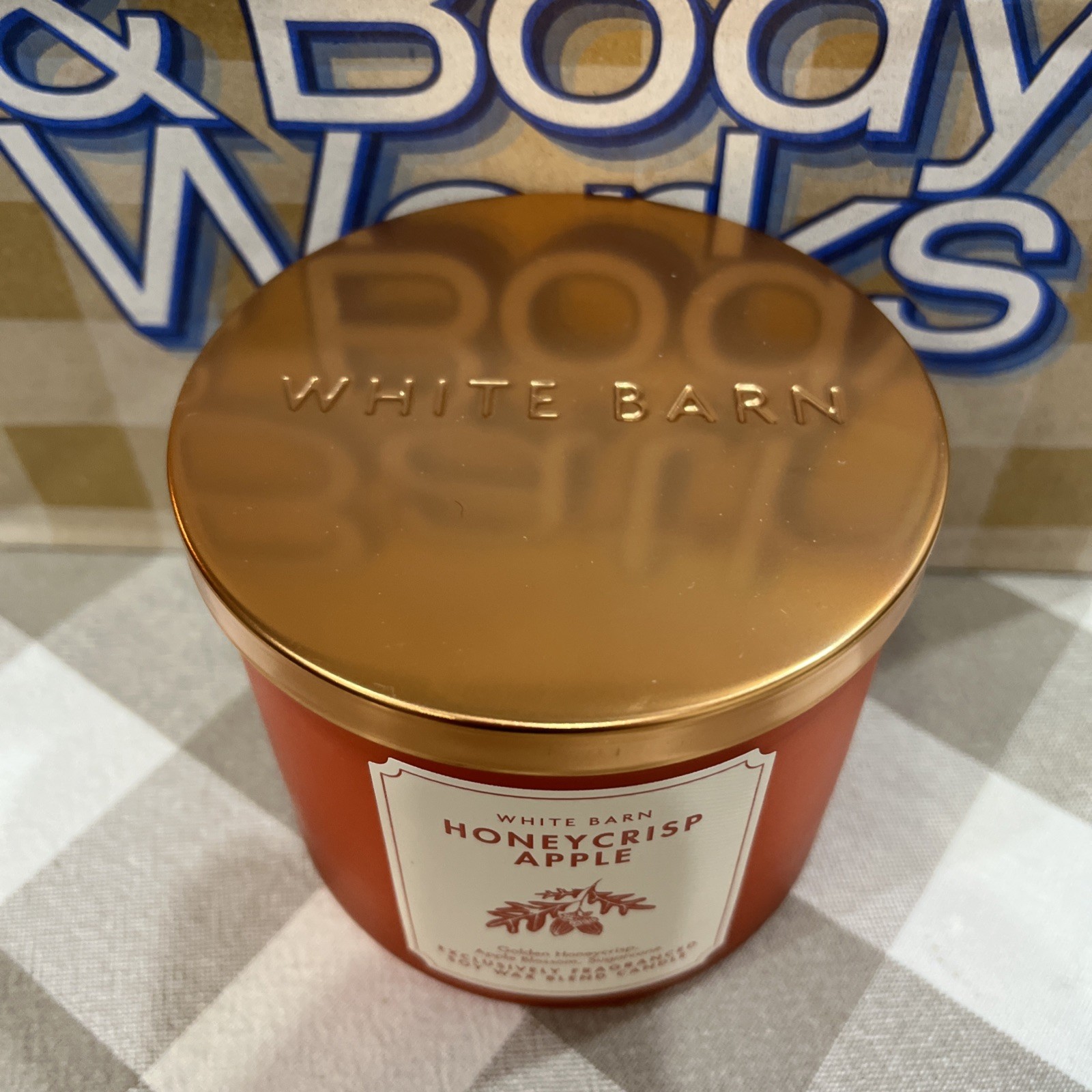 Bath & Body Works HONEYCRISP APPLE 🍎 Scented 3 Wick CANDLE 25-45 Hrs DELICIOUS