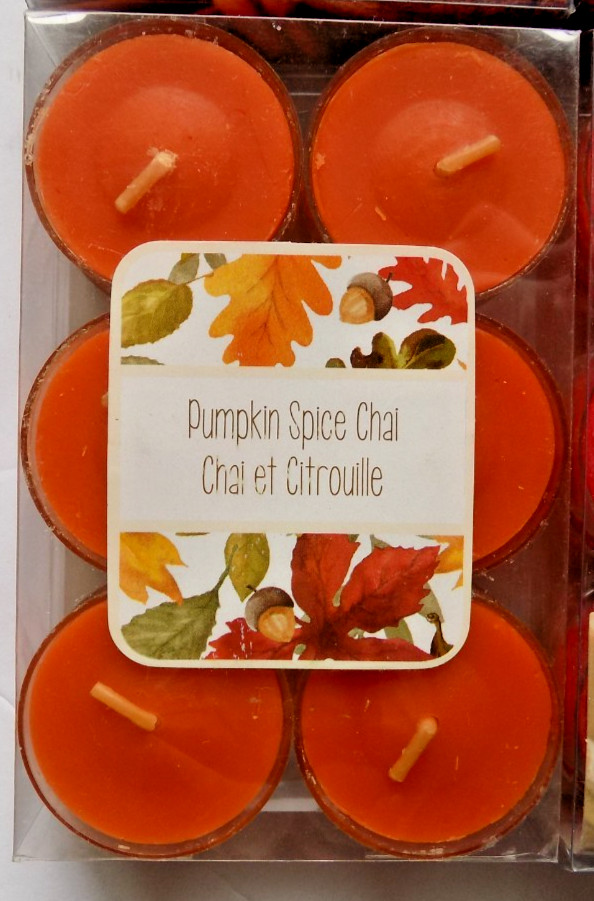 ASHLAND Tealight CANDLES 4 Packs Cinnamon Sparkle & Spiice Pumpkin Spice Chai