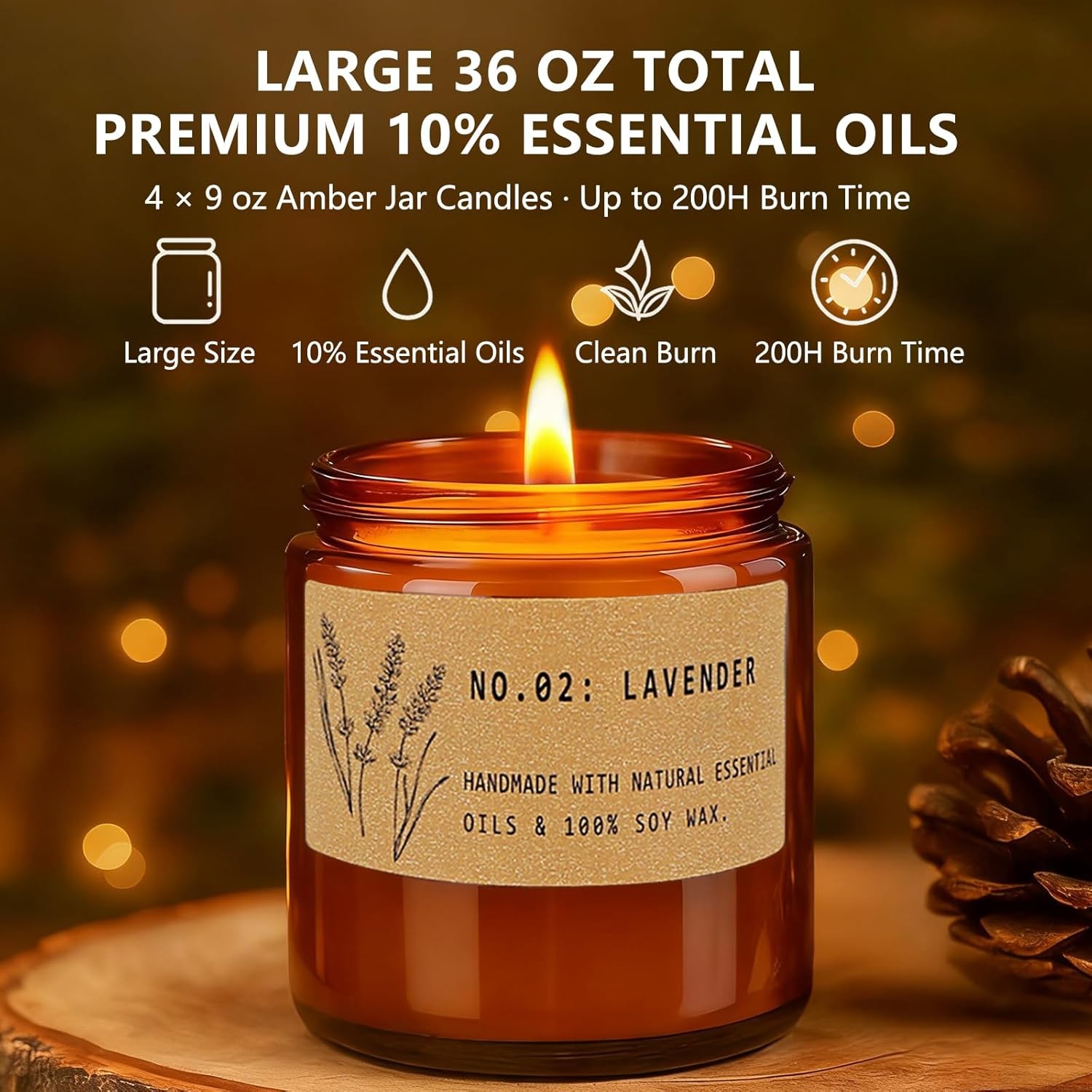 Scented Candles for Women � Large 36 Oz Scented Candle Gift Set for Birthday Val