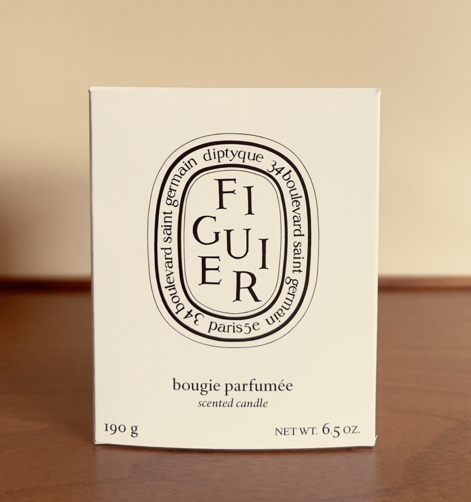 Diptyque Paris Bougie Parfumée Figuier Scented Candle 6.5 oz 190 g Open Box