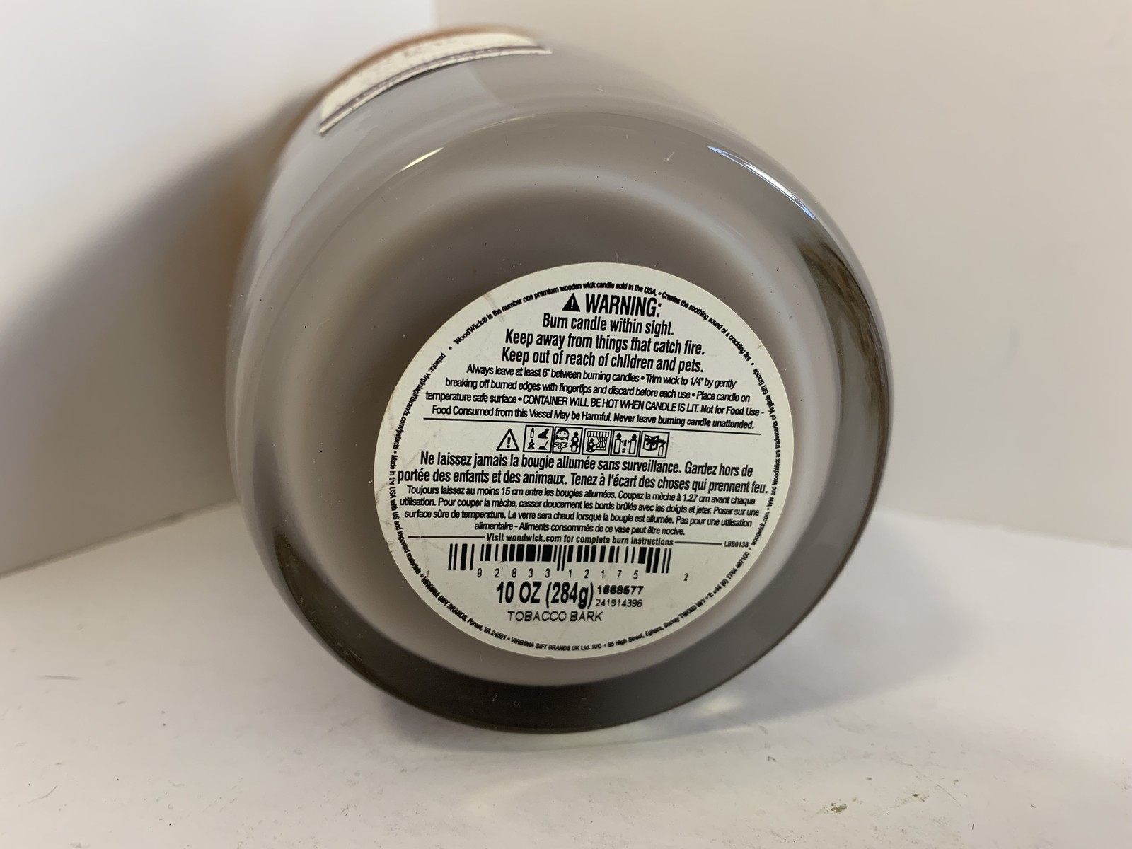 Nature’s Wick by WoodWick Tobacco Bark Crackle Jar Candle 10oz Wooden Wick