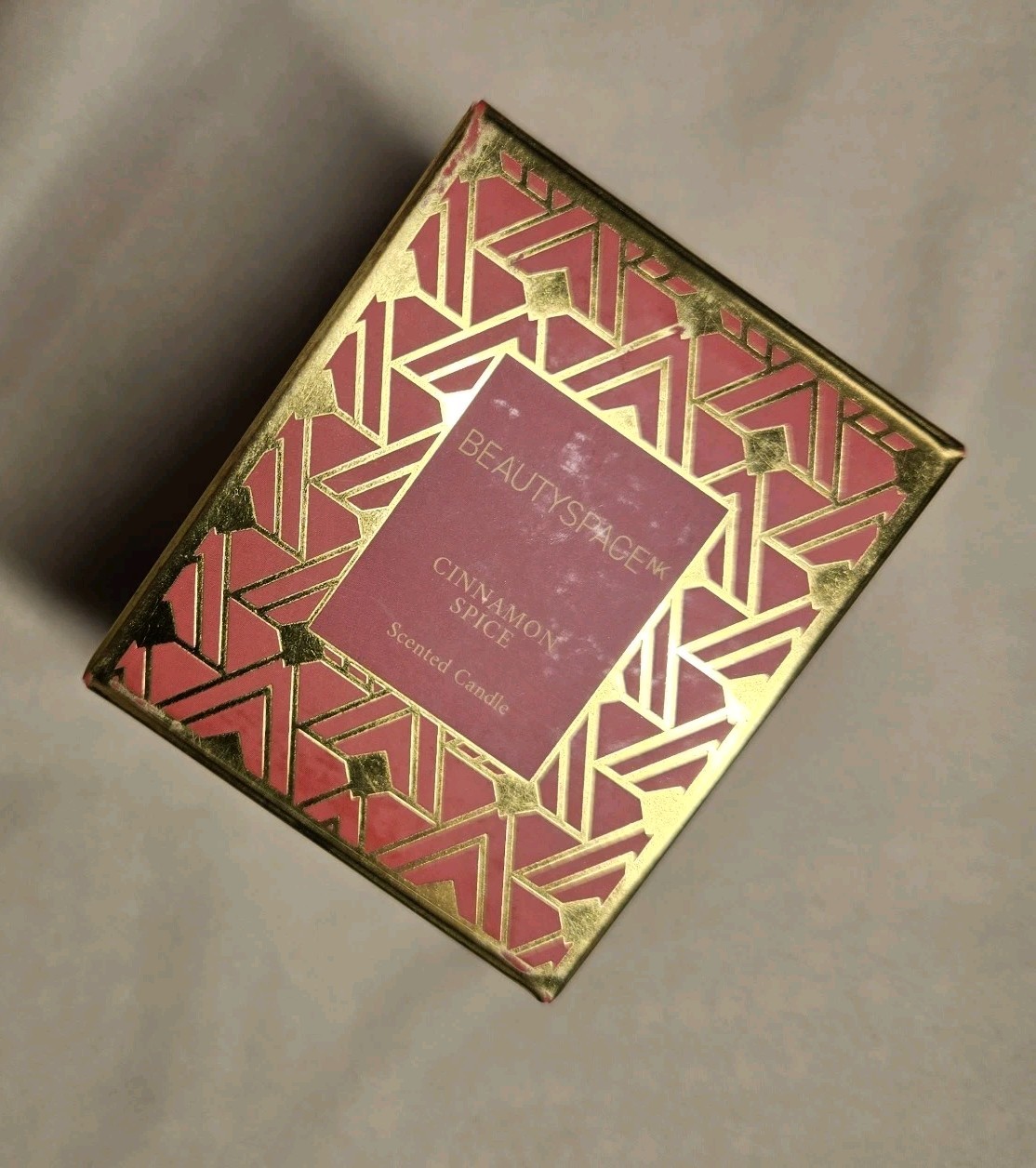 Beautyspace Cinnamon Spice Holiday Scented Candle 75G 2.65oz. Wonderful In Box