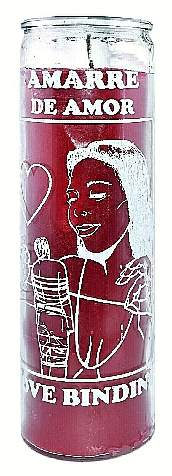 CANDLE LOVE BINDING RED UNSCENTED- AMARRE DE AMOR ROJO VELA 120 Hours