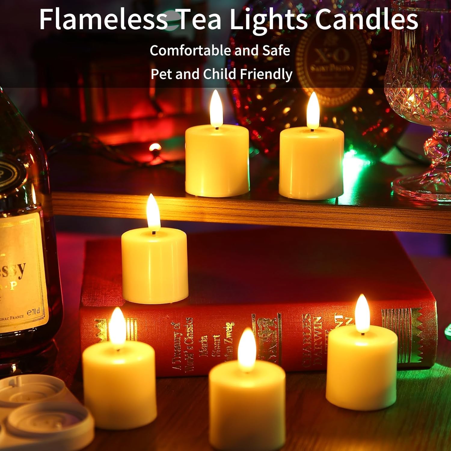 YBU Rechargeable Flameless 1.6 inches x x 2.2 inches, Amber