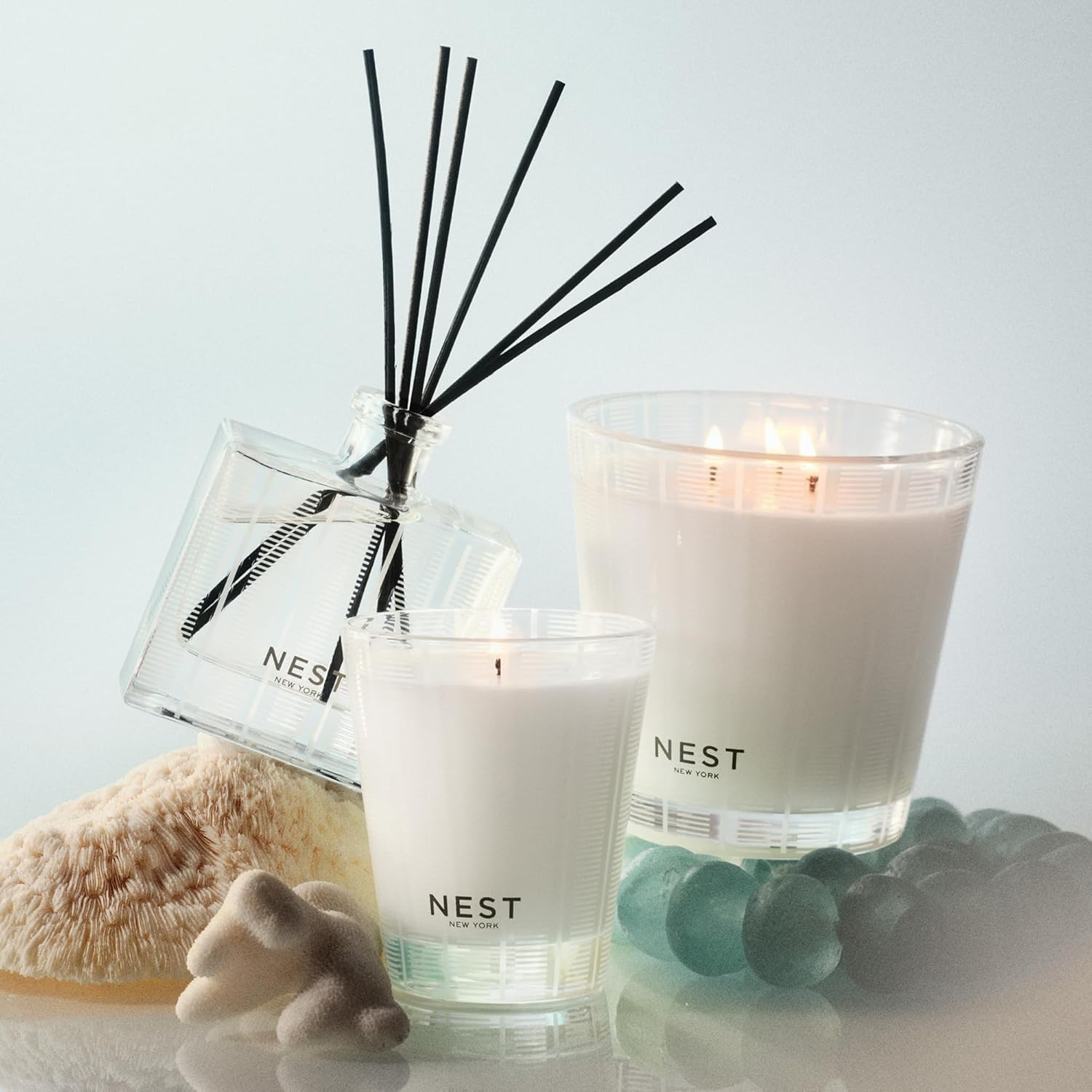 NEST New York Scented Votive Candle, Ocean Mist & Sea Salt – 2 oz