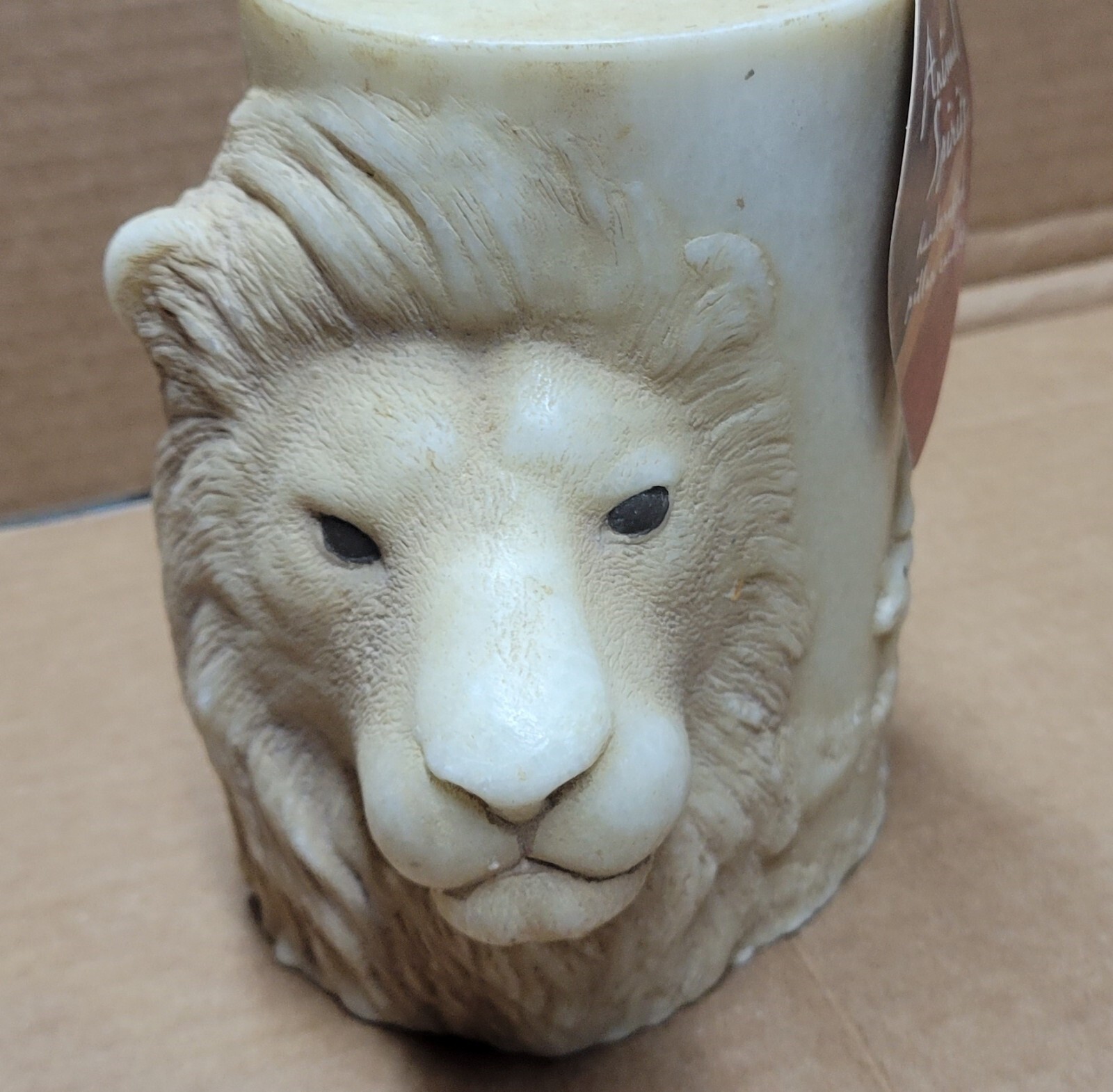Animal Spirits Handcrafted Lion Pillar Candle Lioness Cub Lava Enterprises 5.5”