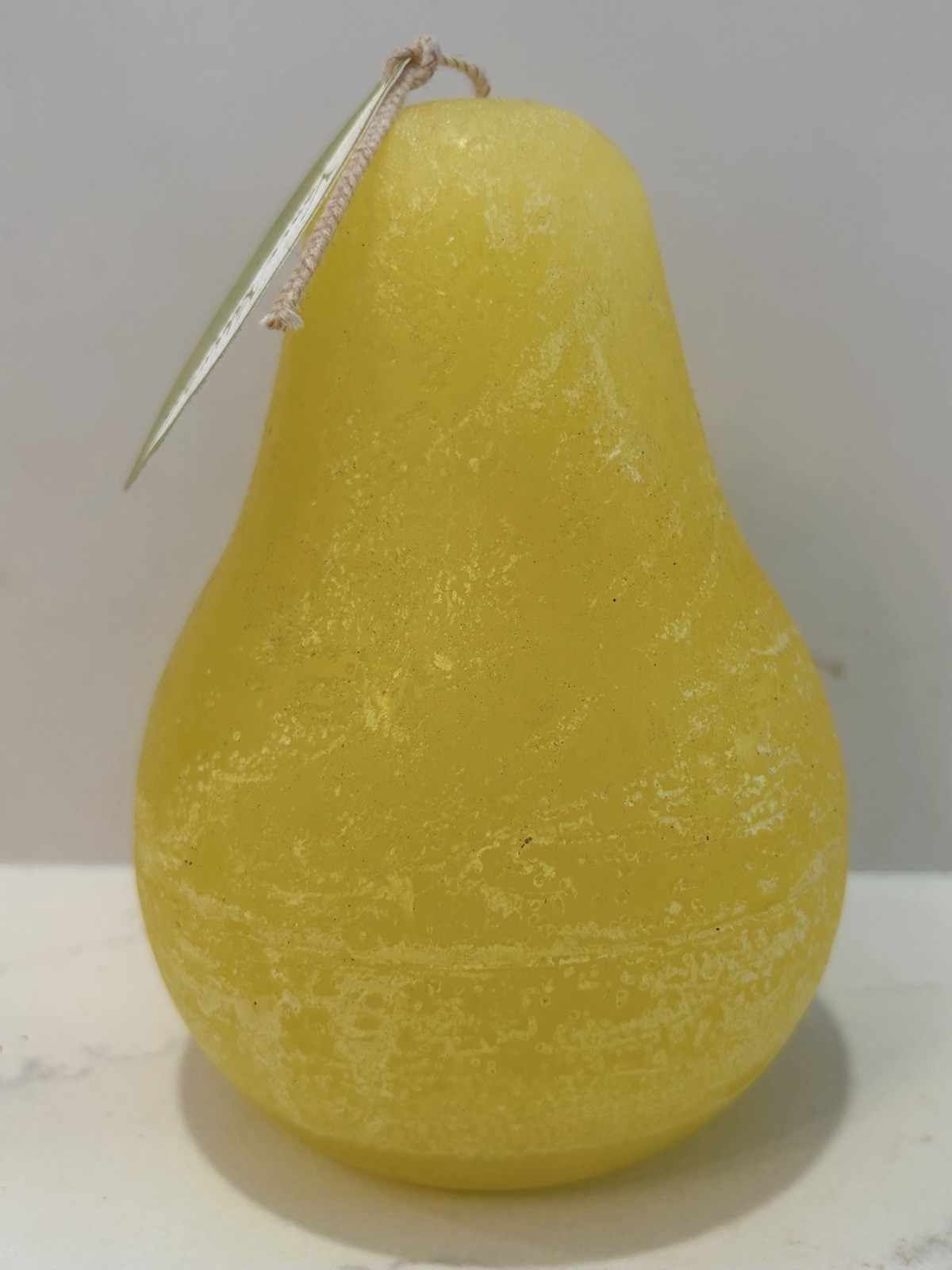 Vance Kitira Vintage Large Pear Candle 60 Hour Burn Time – Yellow – SHIPS FREE