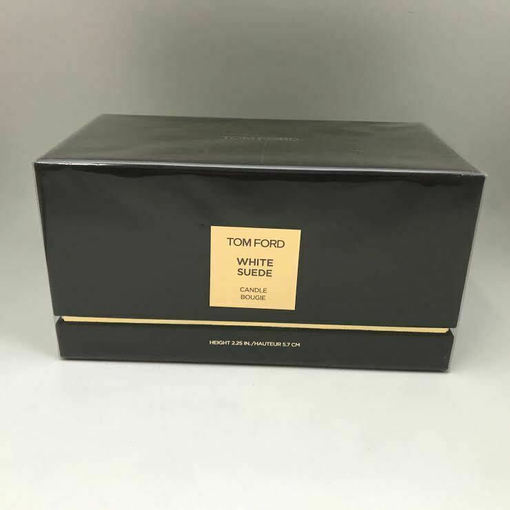 TOM FORD WHITE SUEDE CANDLE THE PRIVATE BLEND HEIGHT 2.25 in NEW SEALED BOX