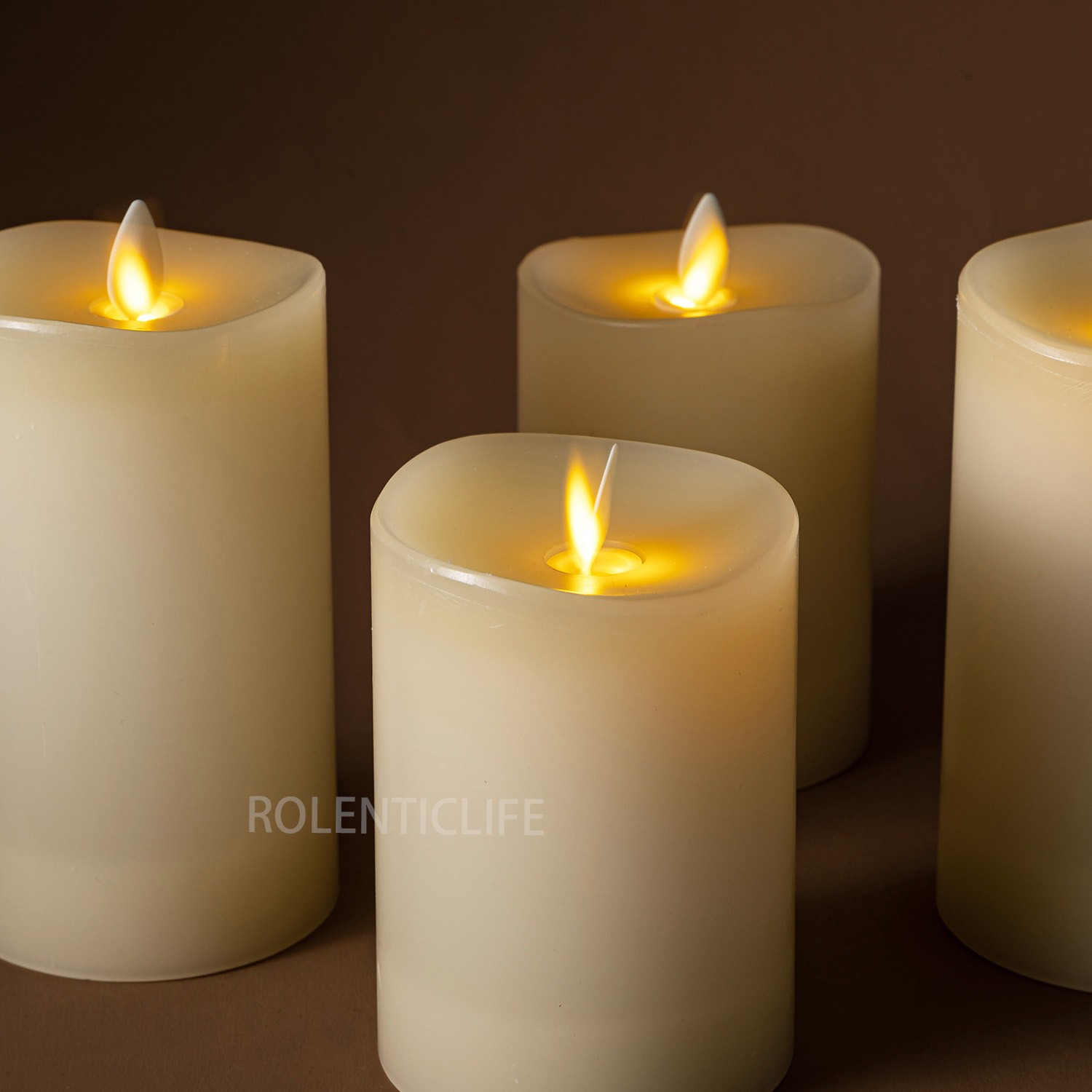 Luminara 5.5″ Flameless Pillar ivory Candles with Timer Flickering Flame Battery