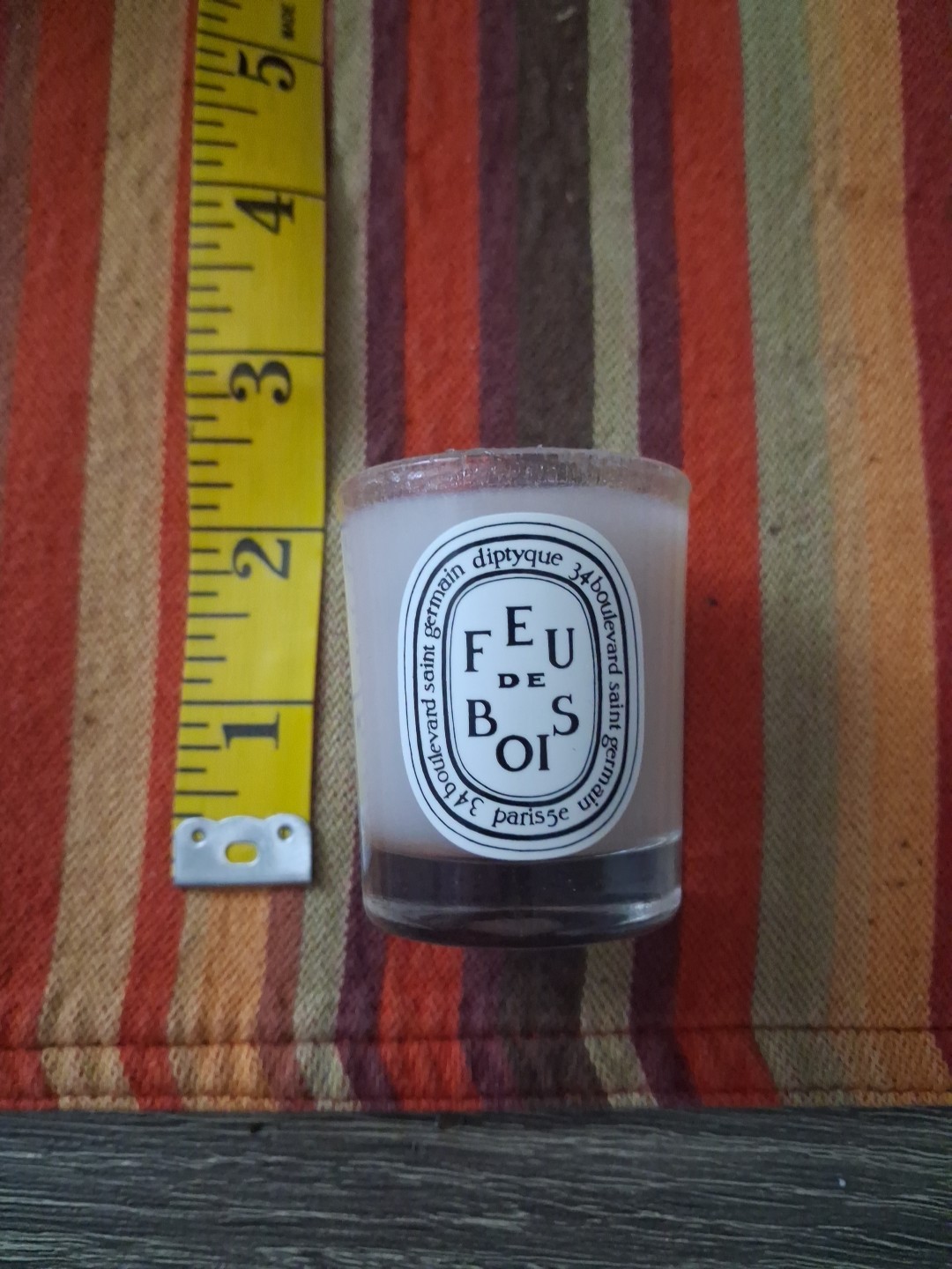 diptyque Feu de Bois Scented Candle Wood Fire 35g 1.23 oz White Wax
