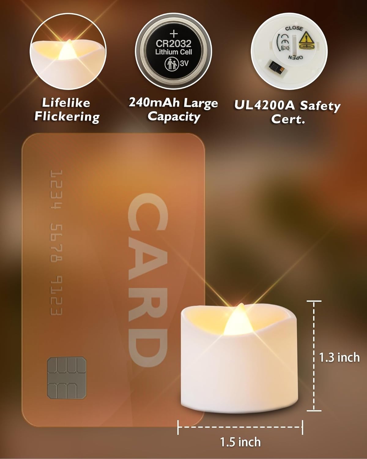 Flickering Flameless Candles Set of 12 – Safe LED Lights for Weddings & Holidays