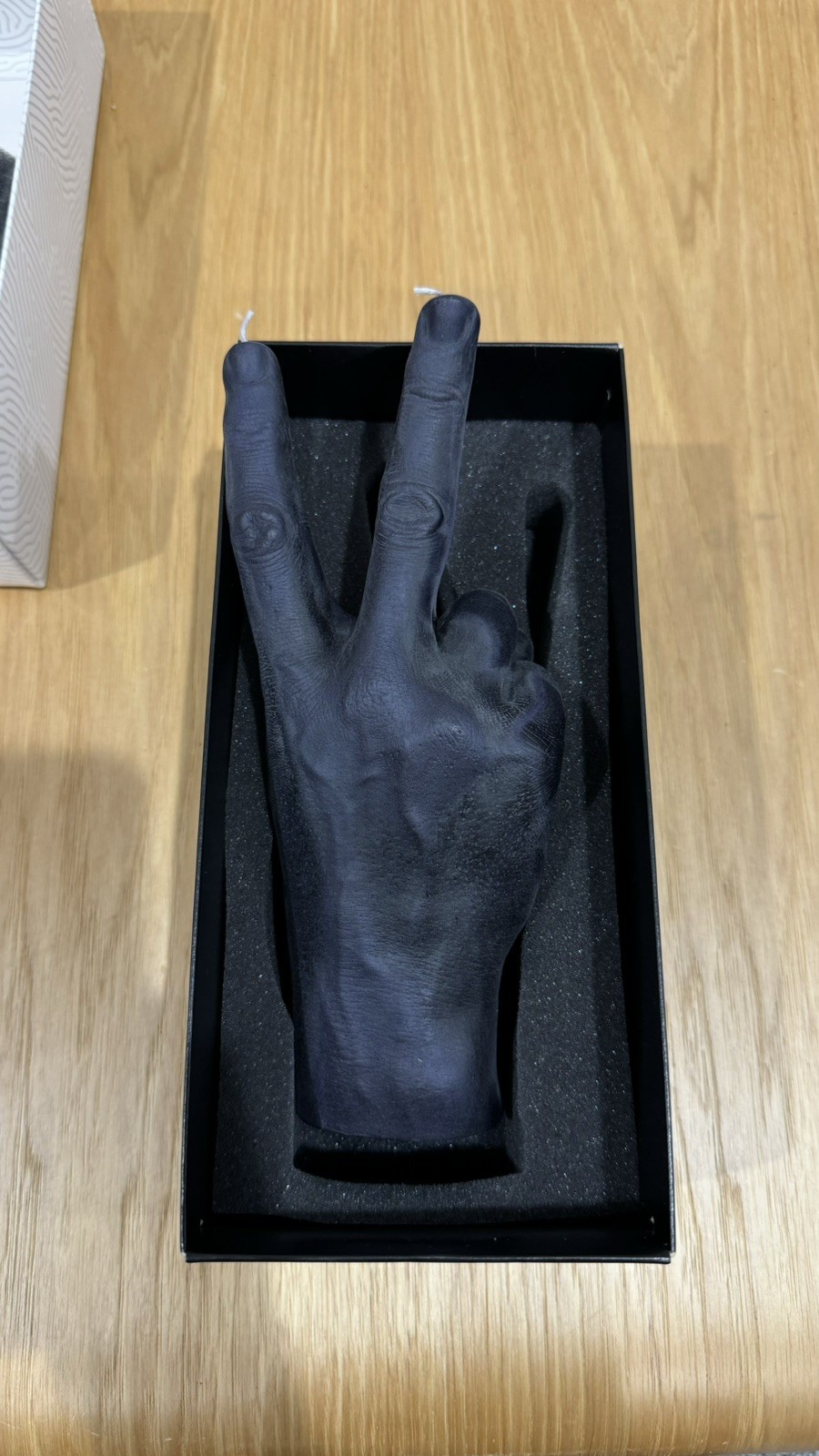 Candlehand Victory/Peace Candle Black