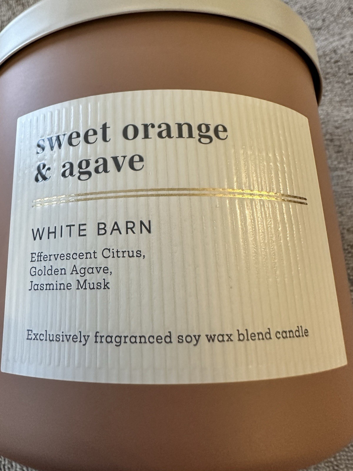 SWEET ORANGE & AGAVE CANDLE LARGE 14.5oz 3 wick Bath Body Works SOY WAX With Lid