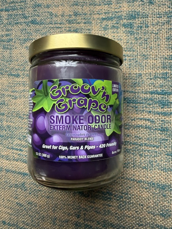 Candle Grape Scented Smoke Odor Exterminator 13 Ounces Purple Color
