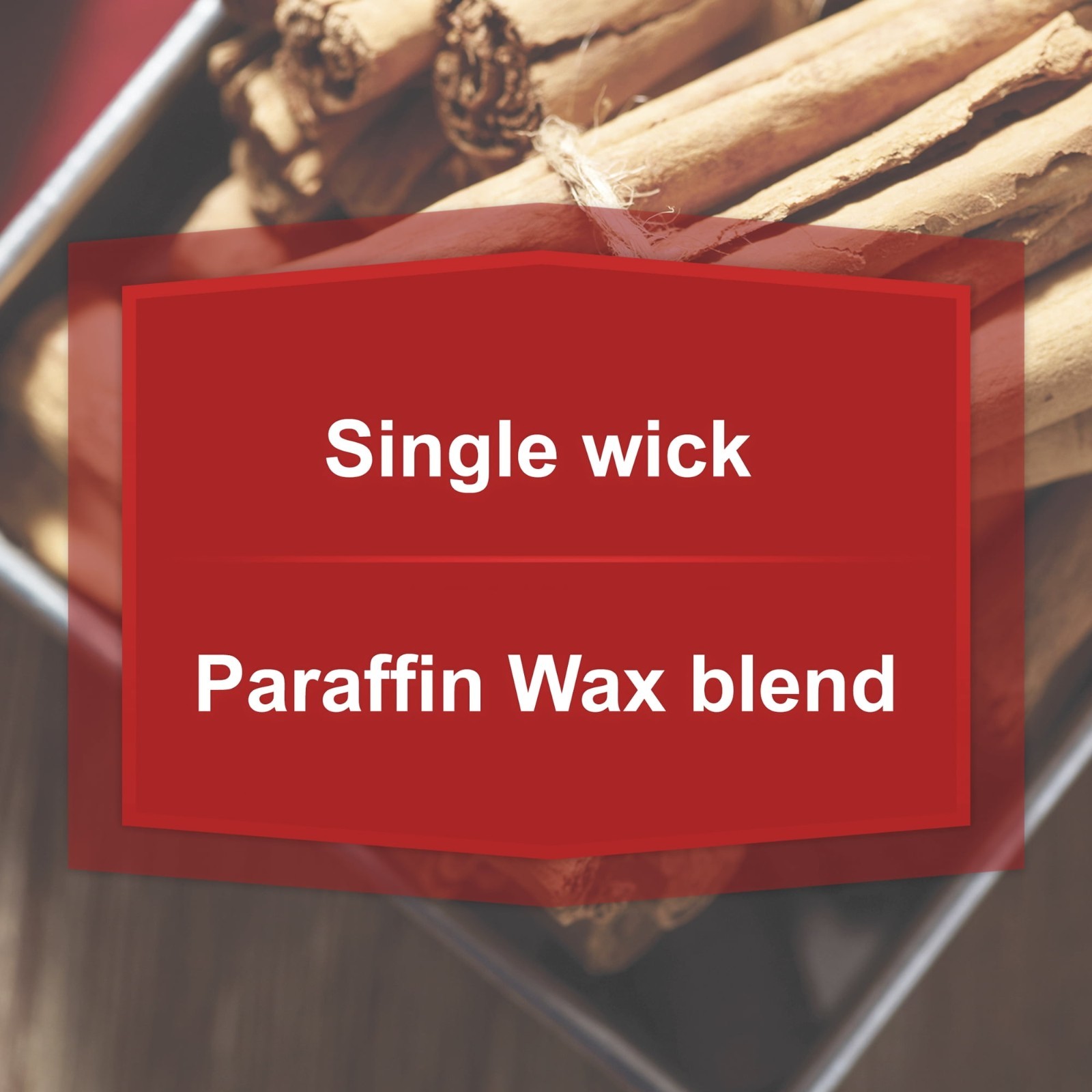 Cinnamon Scented single-Wick Large Glass Jar candle 20 oz