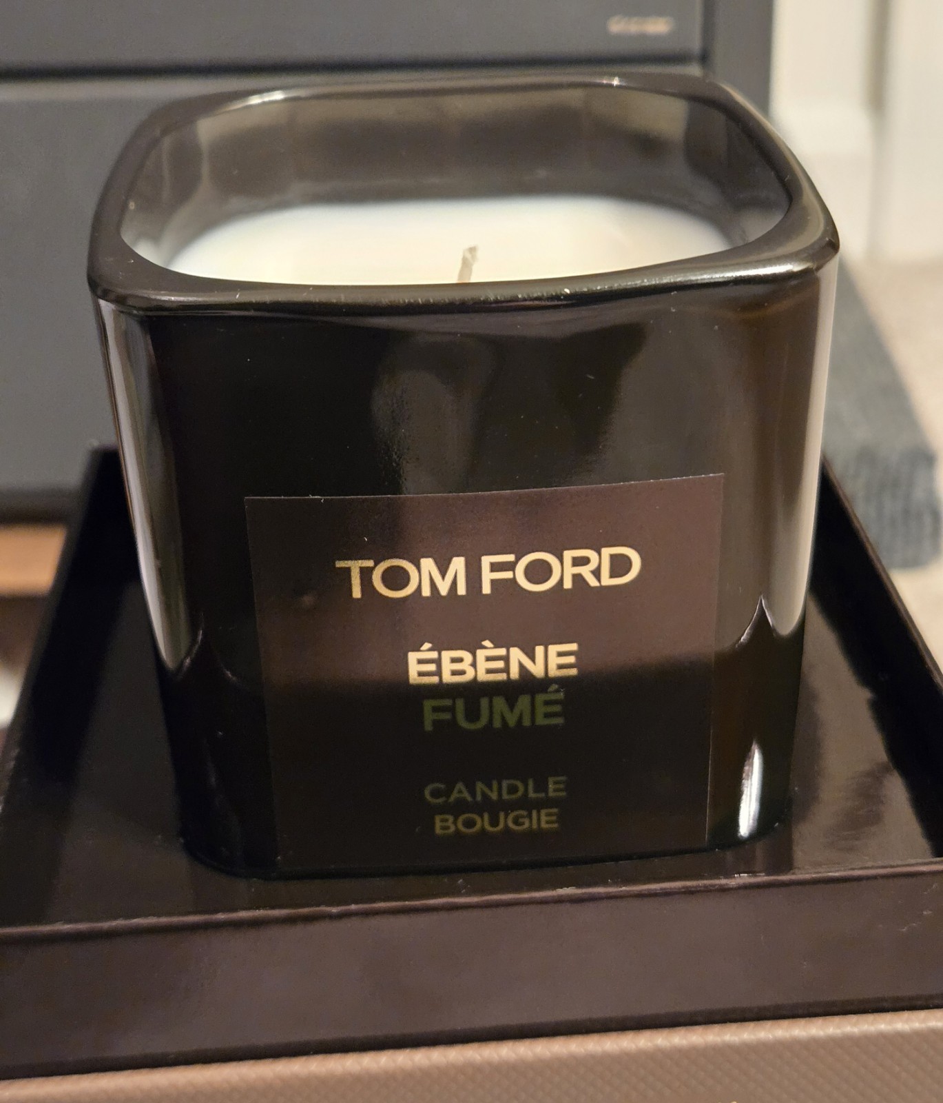 Tom Ford Ebene Fume Home Perfume Candle Bougie, Height 2.25 In, New