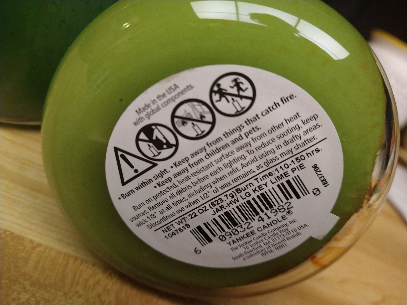 Yankee Candle Key Lime Pie 22 oz Jar 1 Wick Candle Rare 2016 Large Size New