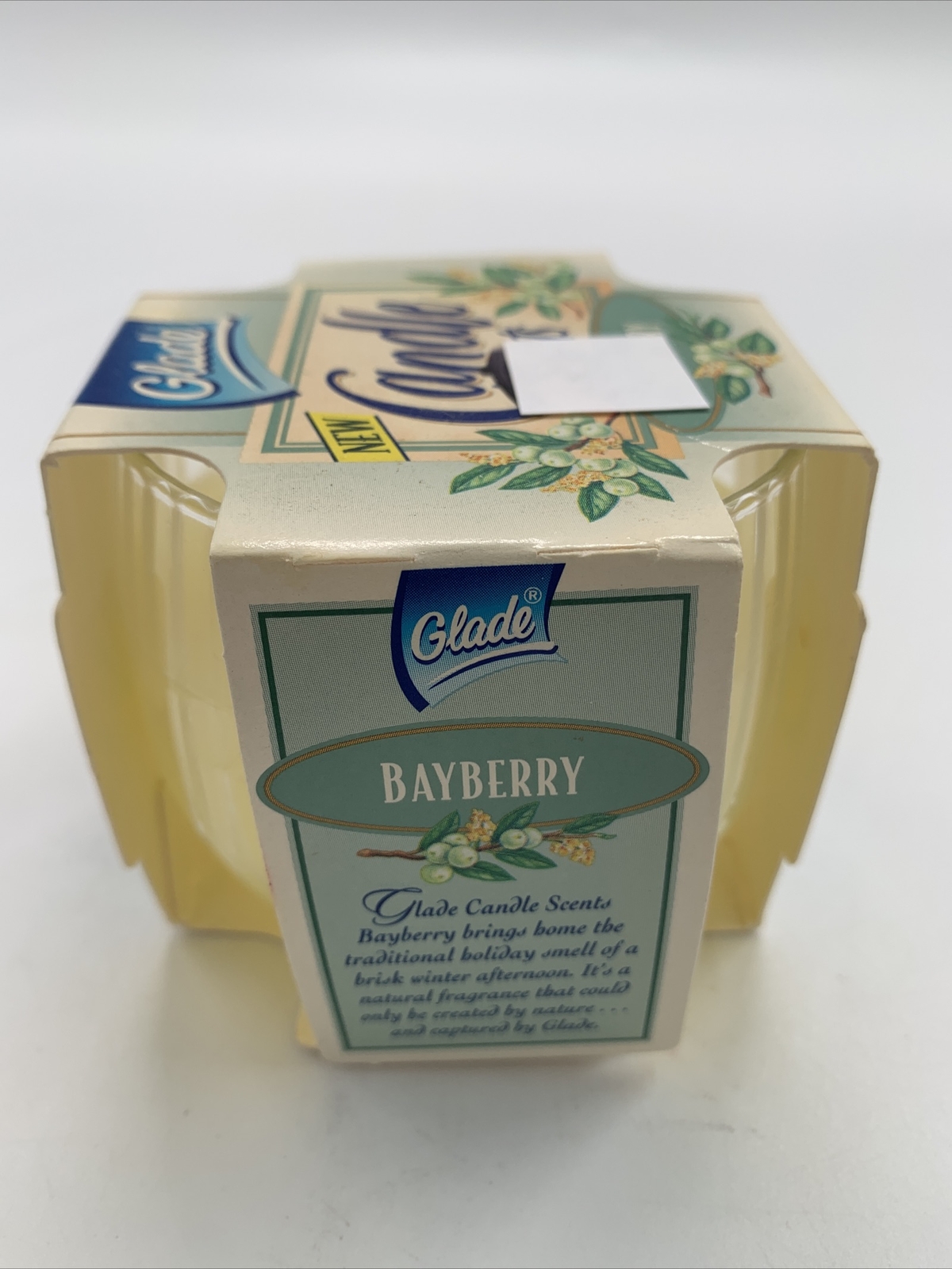 Glade Scents Bayberry Candle 4 oz 1997 Made In Canada NOS