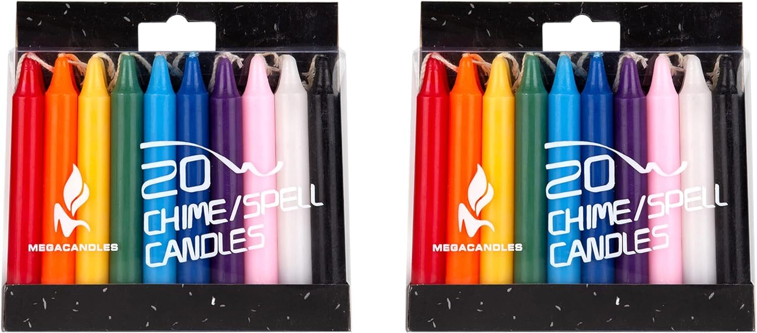 Spell Candles 4″ Lot of 20 /40 – Choose from 16 Colors! Mini Taper Chime Candle