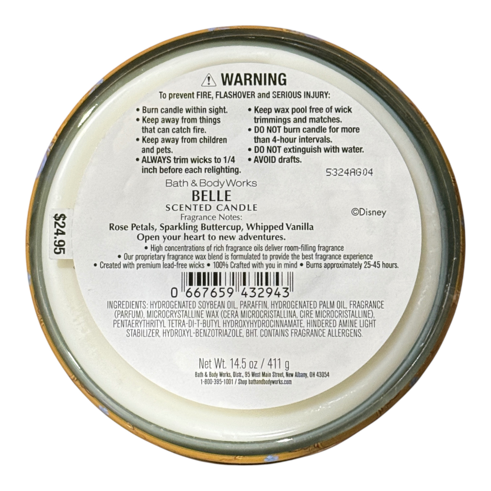 Bath & Body Works DISNEY PRINCESS Scented Candle Collection 14.5 oz (SET of 7)