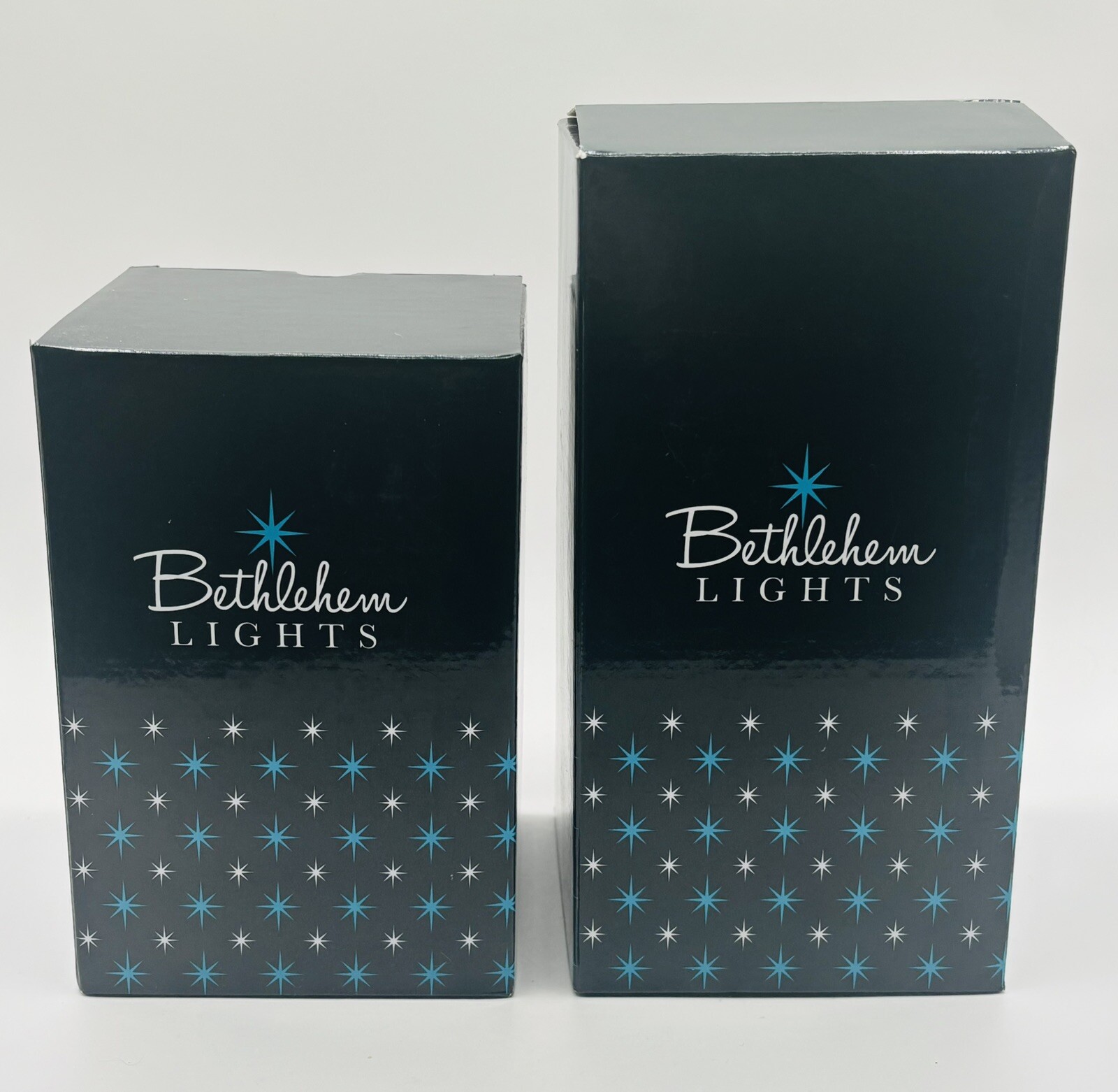 Bethlehem Lights LED Touch Flameless Candles w/Timer Blue Pillar~Lot of 2~New
