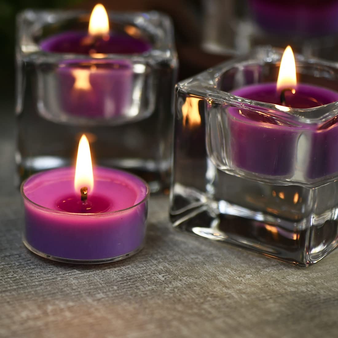 Scented Soy Wax Tealight Candles Bulk, Lavender Aromatherapy Candle for Stress R